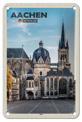 Produktbild von Blechschild Städte Aachen Deutschland Dom Architektur 12x18cm Schild
