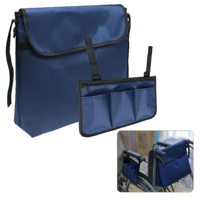 Image de Lot de 2 sacs pratiques pour fauteuil roulant