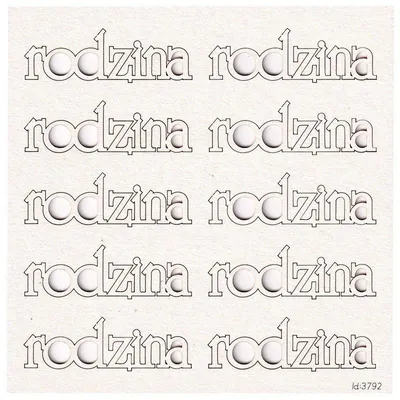 Zdjęcie produktu dla TEKTURKA dekoracyjna scrapki - Scrapiniec Rodzina zestaw 10 napisów