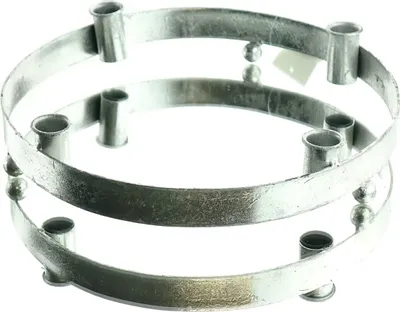 Produktbild von nature trends Stabkerzenbandring Silberfarben für 4 Kerzen Ø 30 - Metall