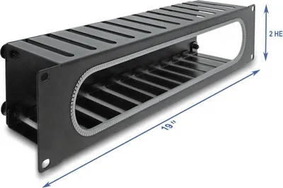 Obrázek produktu pro DeLOCK 67279, Panel pro správu kabelů, Ocel, Černá, 1 kusů