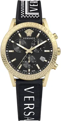 Produktbild von Versace VEKB00422 Sport Tech Lady Chrono gold schwarz weiss Damen Uhr NEU