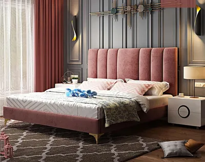 Produktbild von Bett Polster Design Luxus Doppel Hotel Betten Ehe Schlaf Zimmer Leder 180x200cm