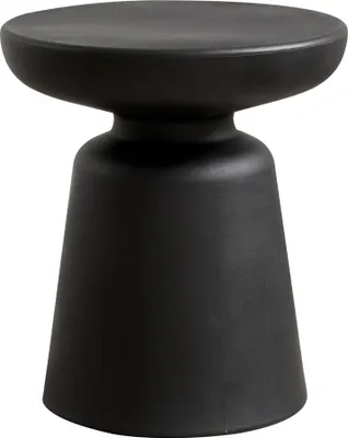 Obrázek produktu pro Odkládací stolek 'Posio' 44xØ40 cm vnitřní venkovní plastový kulatý černý