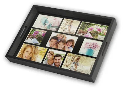 Fotorahmen Holz schwarz 35,5x45,5 cm, 4 Bilder