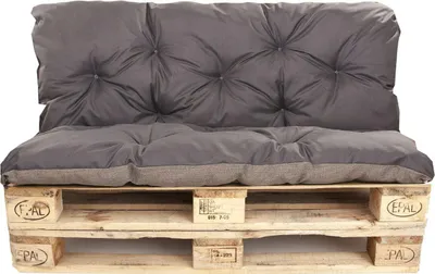 A pallet sofa cushion set on a white background.