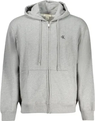 Produktbild von Graues Herren-Fleece-Sweatshirt mit Kapuze und Reißverschluss