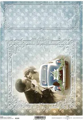 Image de ITD Papier de riz Decoupage Papier de bricolage Soft Paper Serviettentechnik, Couple de mariés R1542
