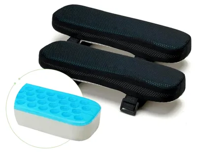 Produktbild von Armlehnenpolster mit Gelkissen und Memory-Schaum für Bürostühle und Gaming-Stühle