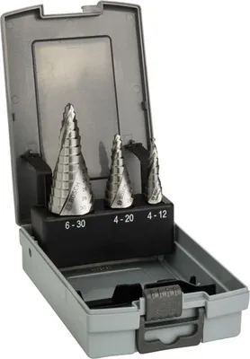Produktbild von HSS-Stufenbohrerset, 3-tlg., 4-12/4-20/6-30
