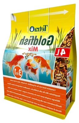 Produktbild von Goldfischfutter für Teichfische - 3in1 Mix mit Flocken und Teichsticks - Futter für gesunde Fische und klares Wasser im Gartenteich, 10 L Eimer