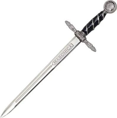 Produktbild von Brieföffner Schwert Freimaurer 15,5cm schwarz-silber