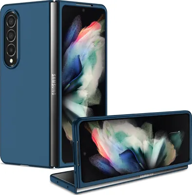 Produktbild von Samsung Z Fold4 5G Hülle, Dünn Hart PC Kratzfeste Schutzhülle für Samsung Galaxy Z Fold 4 5G Dunkelblau