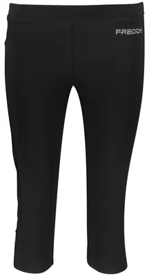 Produktbild von Kurze schwarze Leggings für Damen mit elastischem Bund und Applikation