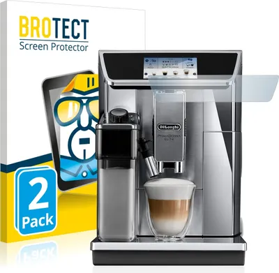 Produktbild von 2x Für DeLonghi PrimaDonna Elite Experience ECAM656.85.MS Schutzfolie BROTECT Displayschutz Display Schutz Folie Klar Transparent