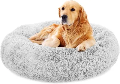Produktbild von Azomor® Rundes und weiches Haustierbett für mittelgroße und große Katzen und Hunde