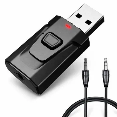 Zdjęcie produktu dla Bluetooth adapter USB 5.0 nadajnik i odbiornik 2-w-1