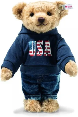 Zdjęcie produktu dla Steiff 684142 Miś Great America, moher, 30 cm, jasnobrązowy