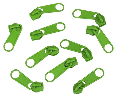 10 Reißverschluss Zipper für Endlosreißverschluss, 3mm, grasgrün