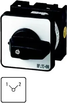 Produktbild von Eaton Polumschalter, T0, 20 A, Zentraleinbau, 4 Baueinheit(en), Kontakte: 8, 90 °, rastend, ohne 0-Stellung, 1-2, Abwicklungs Nr. 11 013523