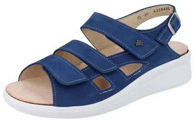 Immagine prodotto di Finn Comfort Pinto sandalo da donna, comodo, in pelle, Atoll (blu), plantare estraibile - Marken Finn Comfort, Blau, leder (orida)