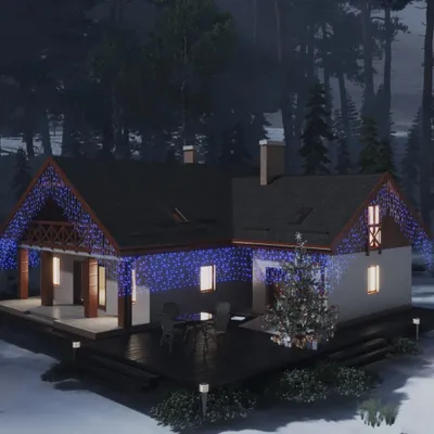 Obrázek produktu pro The Living Store LED světelný rampouch 10 m 400 LED modrá 8 funkcí