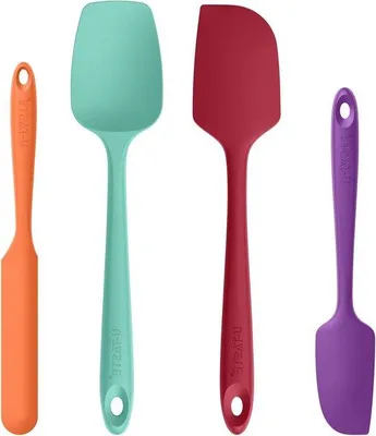Produktbild von Kochlöffel-Set 4-teilig, hitzebeständig, antihaft, einzigartig, bunt