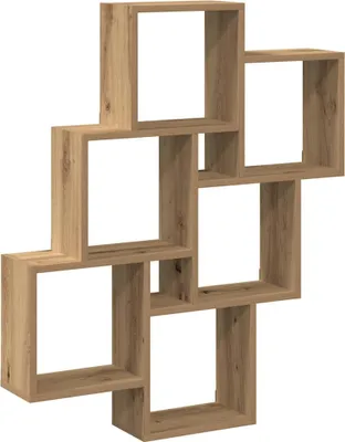 Immagine prodotto di vidaXL Scaffale cubo rovere artigianale 78x15x93 cm Materiale a base di legno
