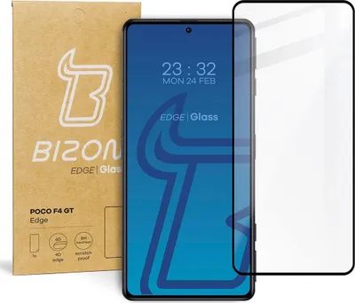 Produktbild von Bizon Glass Edge Panzerglas für Xiaomi Poco F4 GT, Schwarz