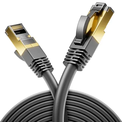 Produktbild von deleyCON 20m CAT 8 Netzwerkkabel RJ45 40 Gbit/s S/FTP POE - Schwarz