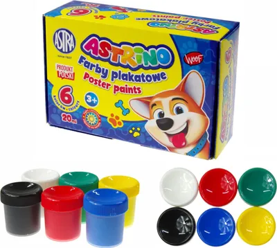 Image de Peintures pour affiches 6 couleurs - 20ml Astrino