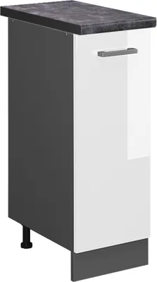 Produktbild von Apothekerschrank Vicco R-Line Weiß Hochglanz 30 cm , AP Anthrazit, Model 46055