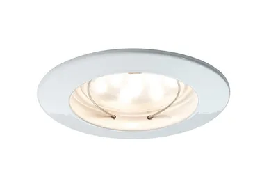 Produktbild von Paulmann Premium Einbauleuchten Set Coin klar rund starr LED 1x6,8W 2700K 230V 51mm Weiß matt/Alu Zink