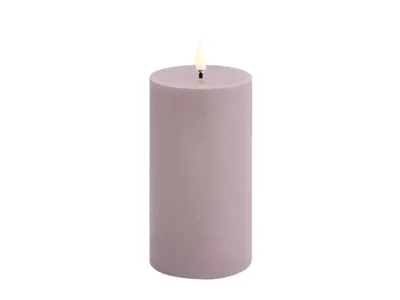 Produktbild von UYUNI LIGHTING Pillar LED-Kerze Rustic light lavender 15,2cm