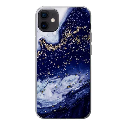 Produktbild von MuchoWow® Handyhülle Schutzhülle Hülle für iPhone 12 mini Marmor - Gold - Natursteine Silikon Softcase Handy Hülle - Bild