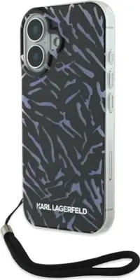 Obrázek produktu pro Karl Lagerfeld Zebra With Cord - Pouzdro iPhone 16 (fialové)