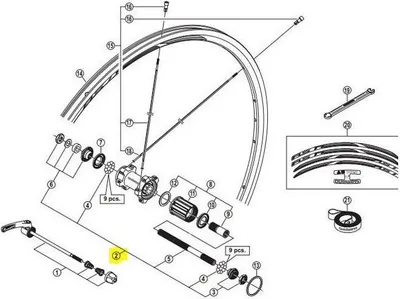 Produktbild von Shimano Hohlachse 141mm HR für WH-RS11-R