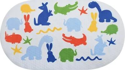 Produktbild von MSV Duschmatte Badematte Badewannenmatte Badewanneneinlage Duschmatte antibakteriell rutschfest mit Saugnäpfen - ca. 39 x 69 cm - Zoo