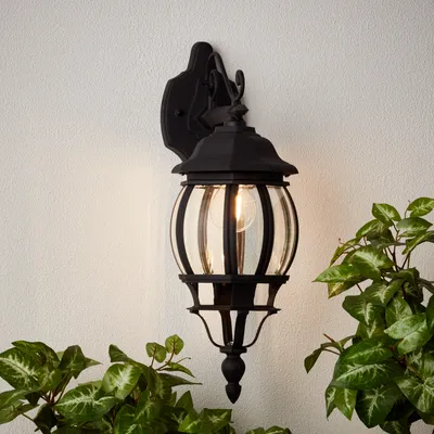 Produktbild von BRILLIANT Außenwandleuchte Istria | klassische Outdoorleuchte | Aluminium/Glas | schwarz | IP23 | regengeschützt | 1x E27 max. 60 W