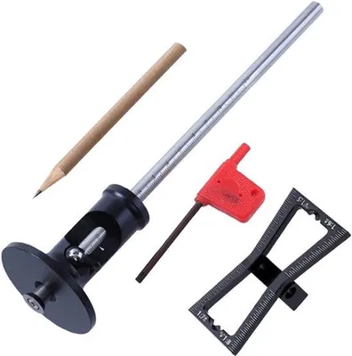 Immagine prodotto di Set di misuratori per legno da 4 pezzi (0-120 mm), set di marcatori di precisione per legno