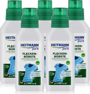Produktbild von Heitmann pure Fleckenbürste 250ml - Intensive Wäschevorbehandlung (5er Pack)