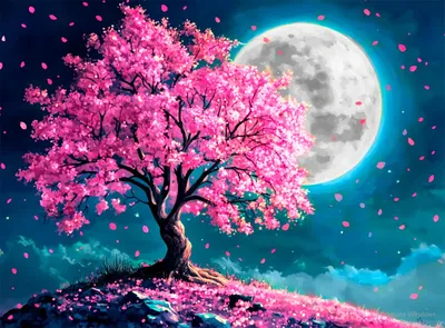 Produktbild von Diamond Painting Set, 30 x 40 cm Vollmond