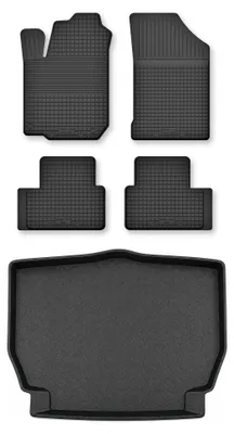 Produktbild von Gummimatten + Kofferraumwanne für Toyota C-HR I 2016- – Schwarz, Semi-Universal, angepasst – Wielganizator Semi-Universal