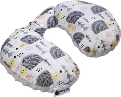 Image de Coussin pour enfants 100 % coton/Minky gris, motif voiture