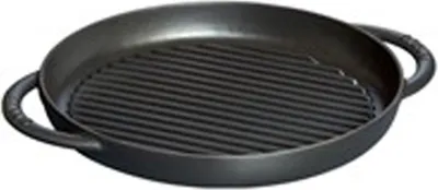 Produktbild von Staub Guss Grillpfanne mit 2 Griffen, rund Schwarz 22 cm