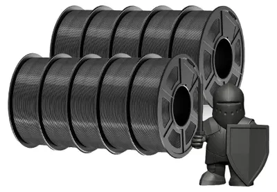 Produktbild von 3D-Drucker-Filament, hohe Zähigkeit, einfach zu verwenden, PETG 10Grau