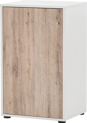 Produktbild von Büro Aktenschrank BRAGA-80 in weiß mit Wildeiche Nb., B/H/T: ca. 51/83,6/41 cm