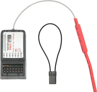 Image de FS-R6B Récepteur RC, 2.4GHz 6 canaux pour émetteur FlySky, récepteur de rechange