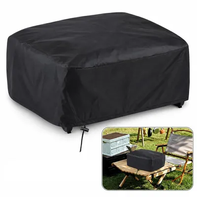 Produktbild von Grillabdeckung 55x55x27cm, wasserdichte Grill Schutzhaube aus 420D Oxford-Gewebe, UV-beständig und reißfest, Wetterschutz Abdeckung für Gasgrill und Tischgrill