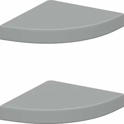 Obrázok produktu pre vidaXL Rohové plávajúce police 2 ks. Sivá 25x25x3,8 cm MDF